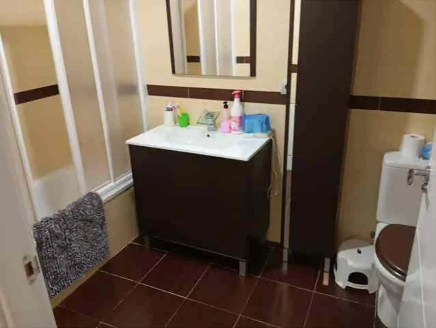 Badezimmer von Wohnung zur Miete in Oliva de Mérida mit Privatgarten, Abstellraum und Möbliert