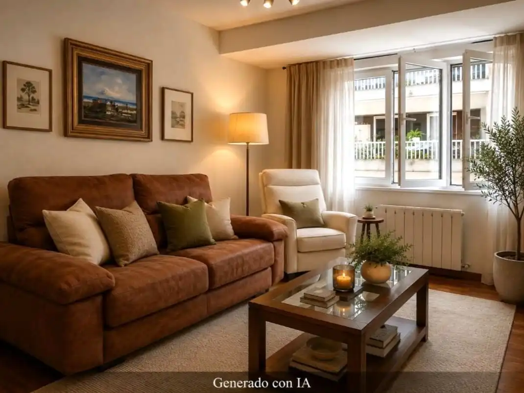 Sala de estar de Piso en venta en Gijón  con Terraza y Balcón