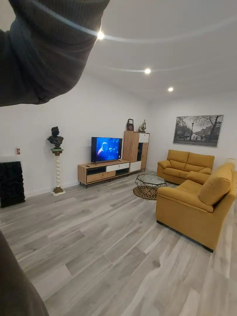 Loft de lloguer a Calle Frigiliana, 8, Los Guindos - Parque Mediterráneo - Santa Paula Sala d'estar de Loft de lloguer en Málaga Capital amb Aire condicionat