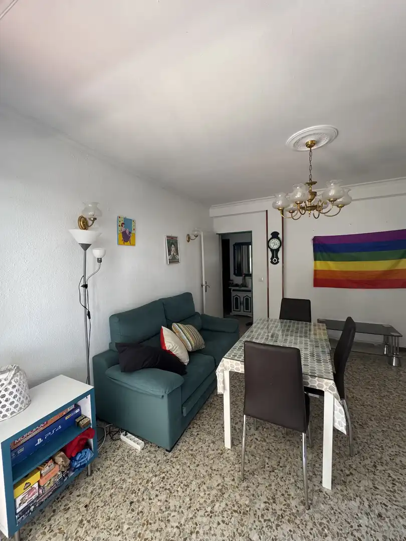 Sala de estar de Piso para compartir en Sevilla con Aire acondicionado, Terraza y Amueblado
