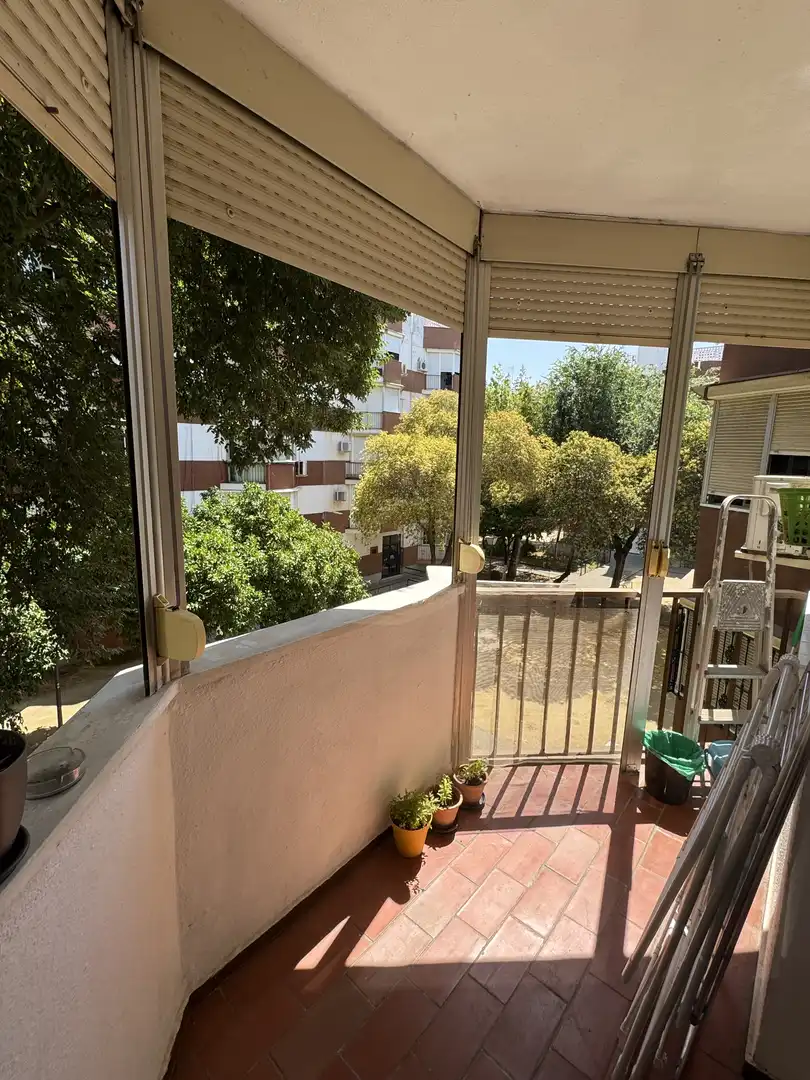Terraza de Piso para compartir en Sevilla con Aire acondicionado, Terraza y Amueblado