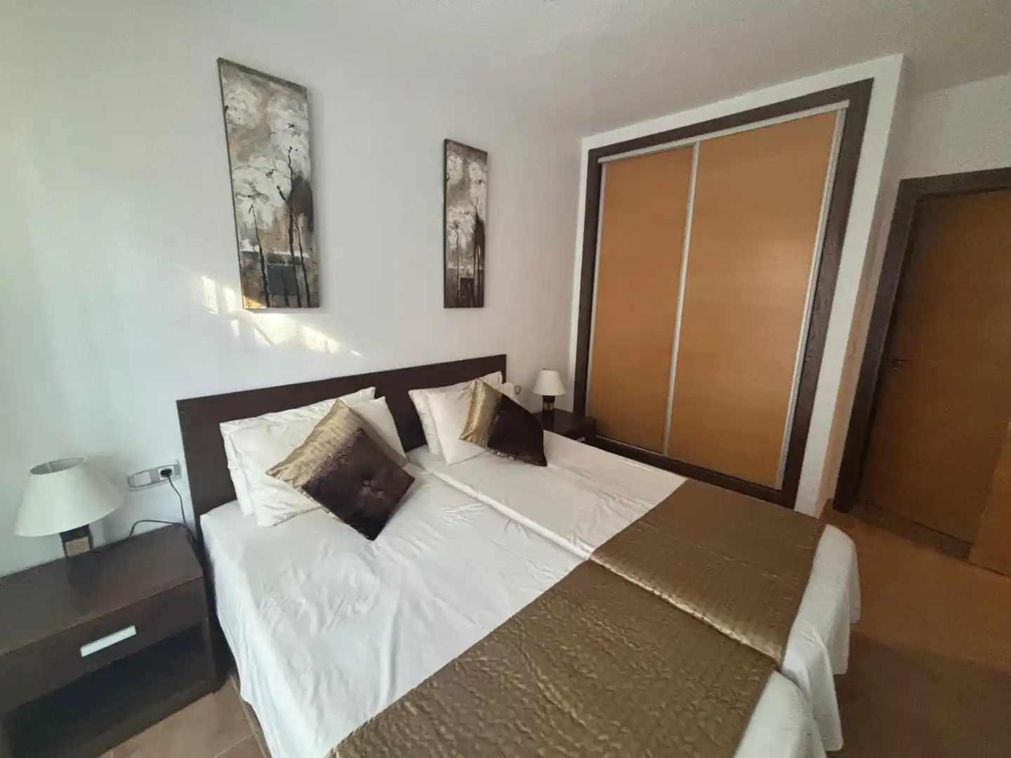 Apartments for rent in Urbanización Collados Zieschang, Los Collados - Los Geraneos Bedroom of Apartments for rent in Águilas with Air Conditioner, Heating and Private garden