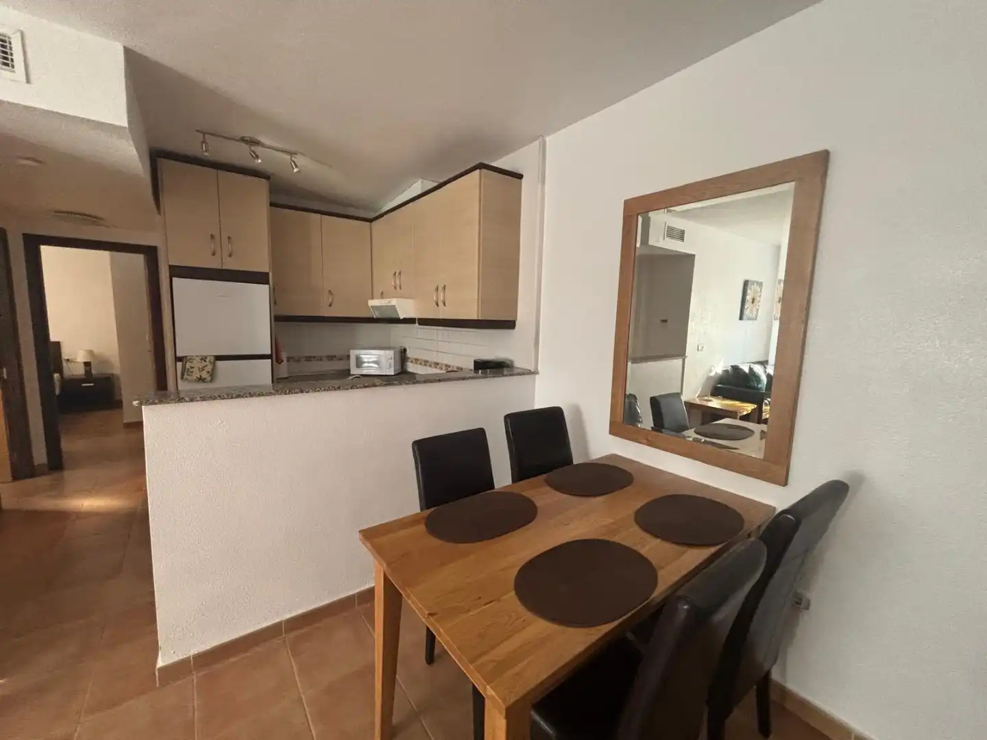 Apartments for rent in Urbanización Collados Zieschang, Los Collados - Los Geraneos Dining room of Apartments for rent in Águilas with Air Conditioner, Heating and Private garden