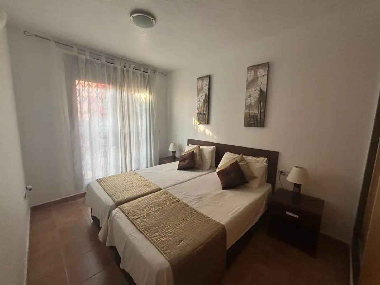 Apartments for rent in Urbanización Collados Zieschang, Los Collados - Los Geraneos Bedroom of Apartments for rent in Águilas with Air Conditioner, Heating and Private garden