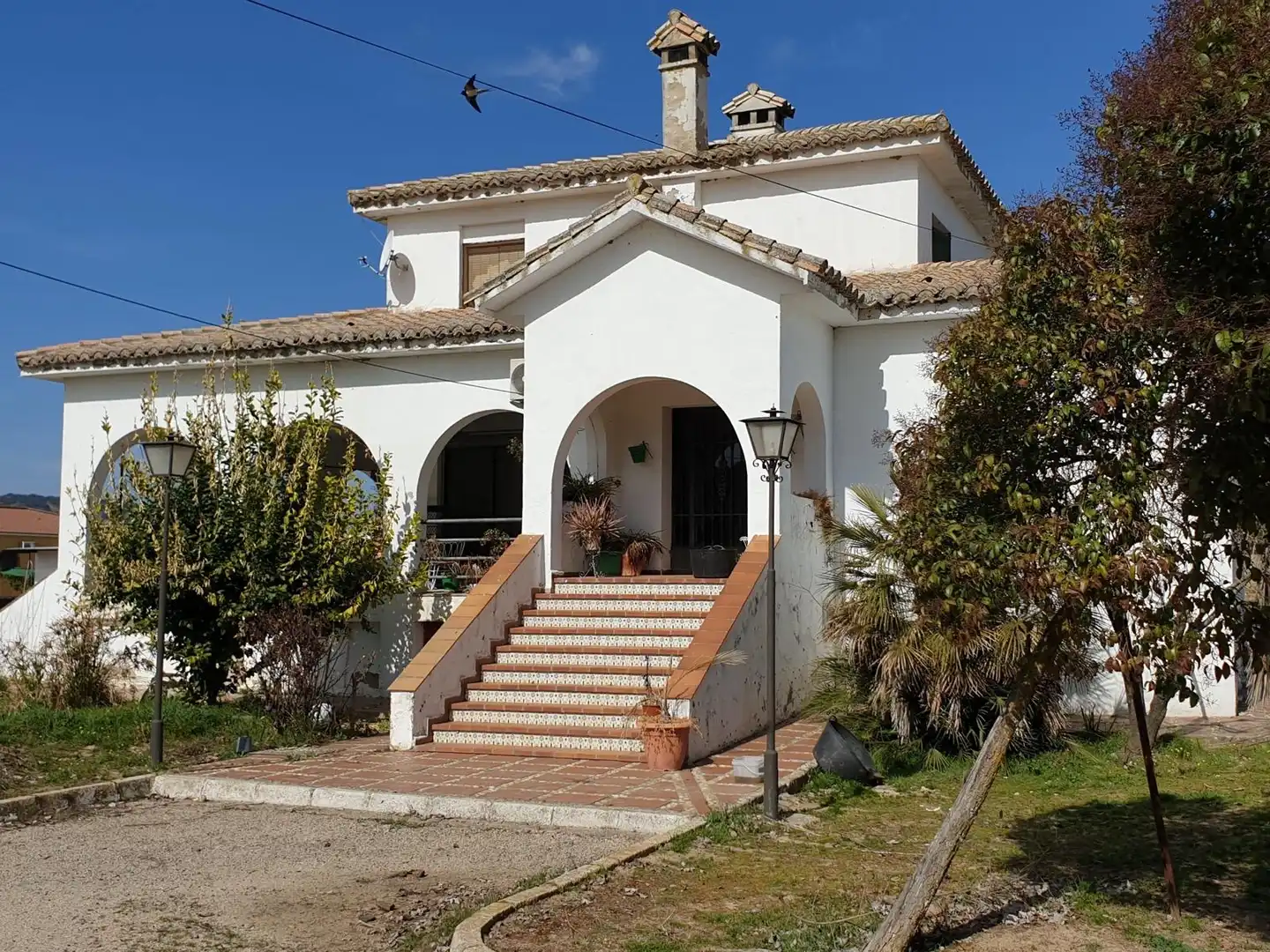 Finca rústica en venda a Urbanización las Encinas, 12a, San Roque - La Cruz - La Rozuela Vista exterior de Finca rústica en venda en Linares amb Aire condicionat, Terrassa i Piscina
