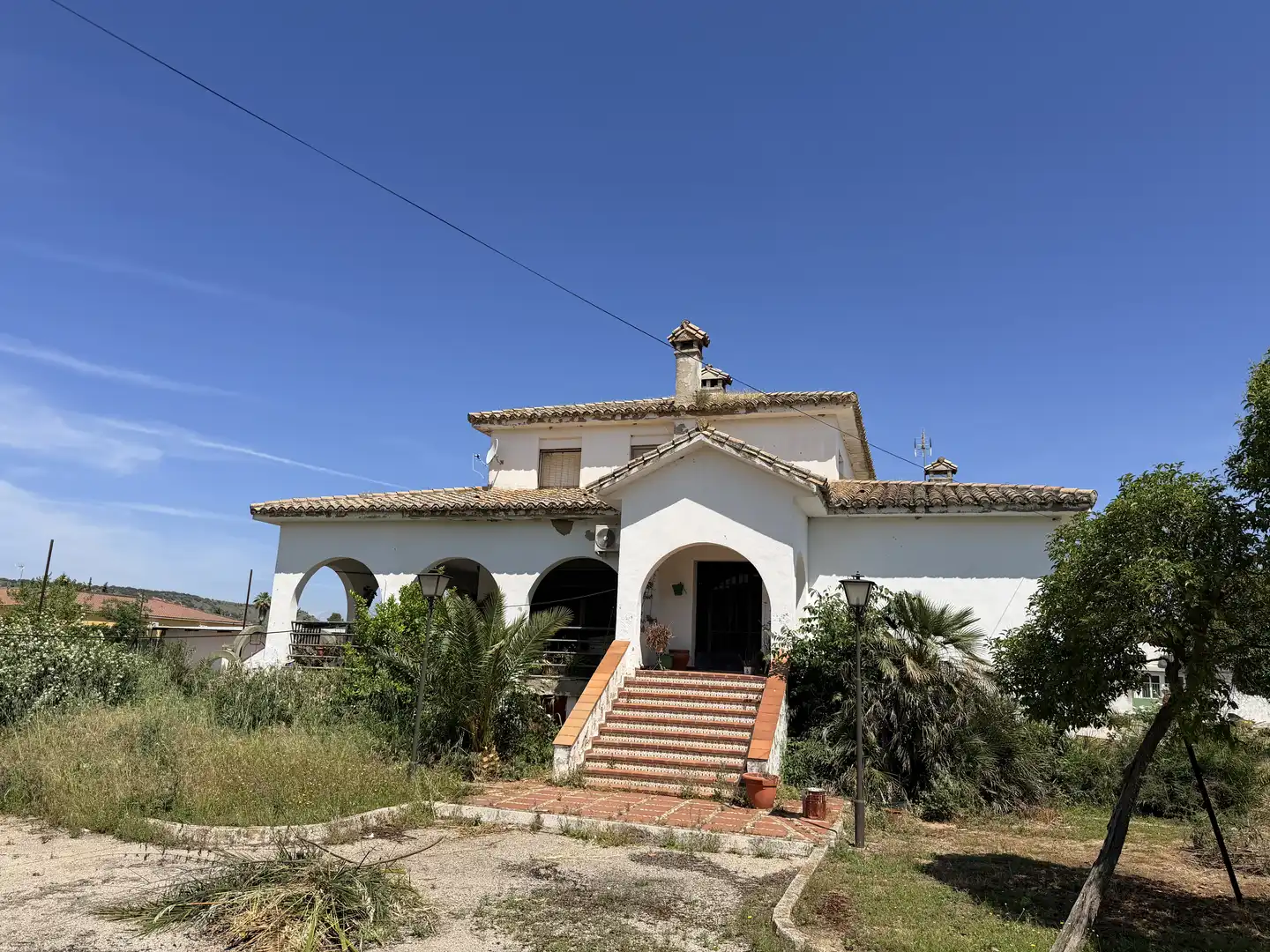 Finca rústica en venda a Urbanización las Encinas, 12a, San Roque - La Cruz - La Rozuela Vista exterior de Finca rústica en venda en Linares amb Aire condicionat, Terrassa i Piscina
