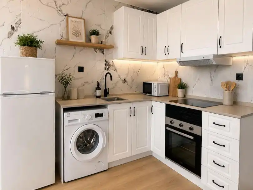 Wohnung zur Miete in Carrer Apòstol Santiago, 48, La Curva Küche von Wohnung zur Miete in Benicasim / Benicàssim mit Klimaanlage, Schwimmbad und Möbliert