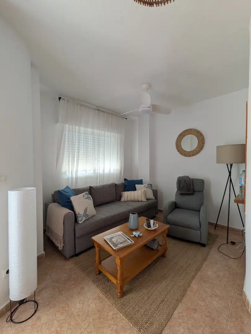 Wohnzimmer von Wohnung zum Verkauf in La Manga del Mar Menor mit Klimaanlage, Terrasse und Schwimmbad