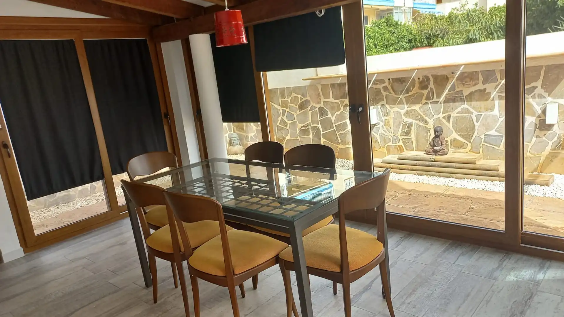 Esszimmer von Wohnung zur Miete in  Palma de Mallorca mit Klimaanlage, Privatgarten und Terrasse