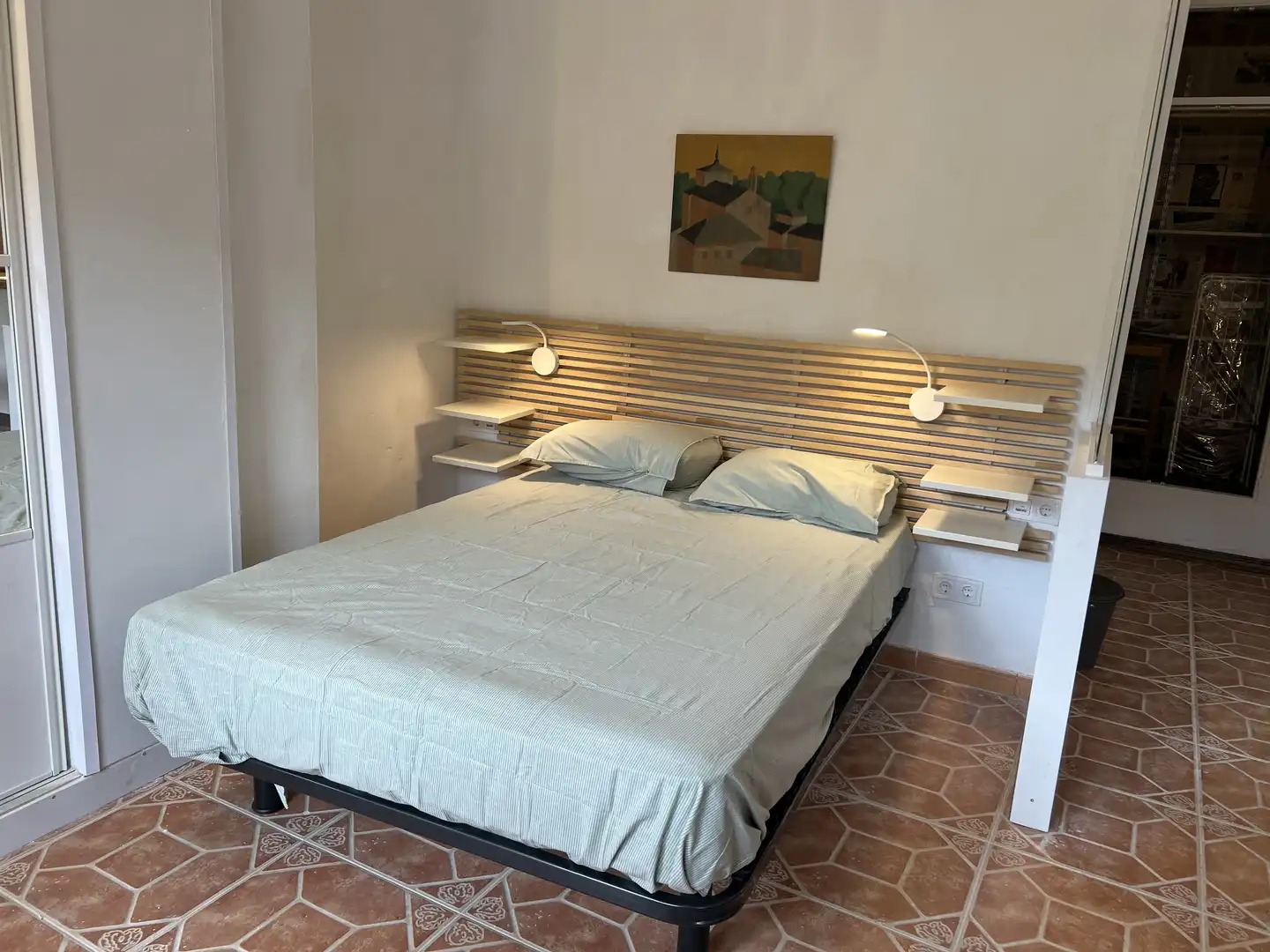 Schlafzimmer von Wohnung zur Miete in Málaga mit Klimaanlage, Privatgarten und Möbliert