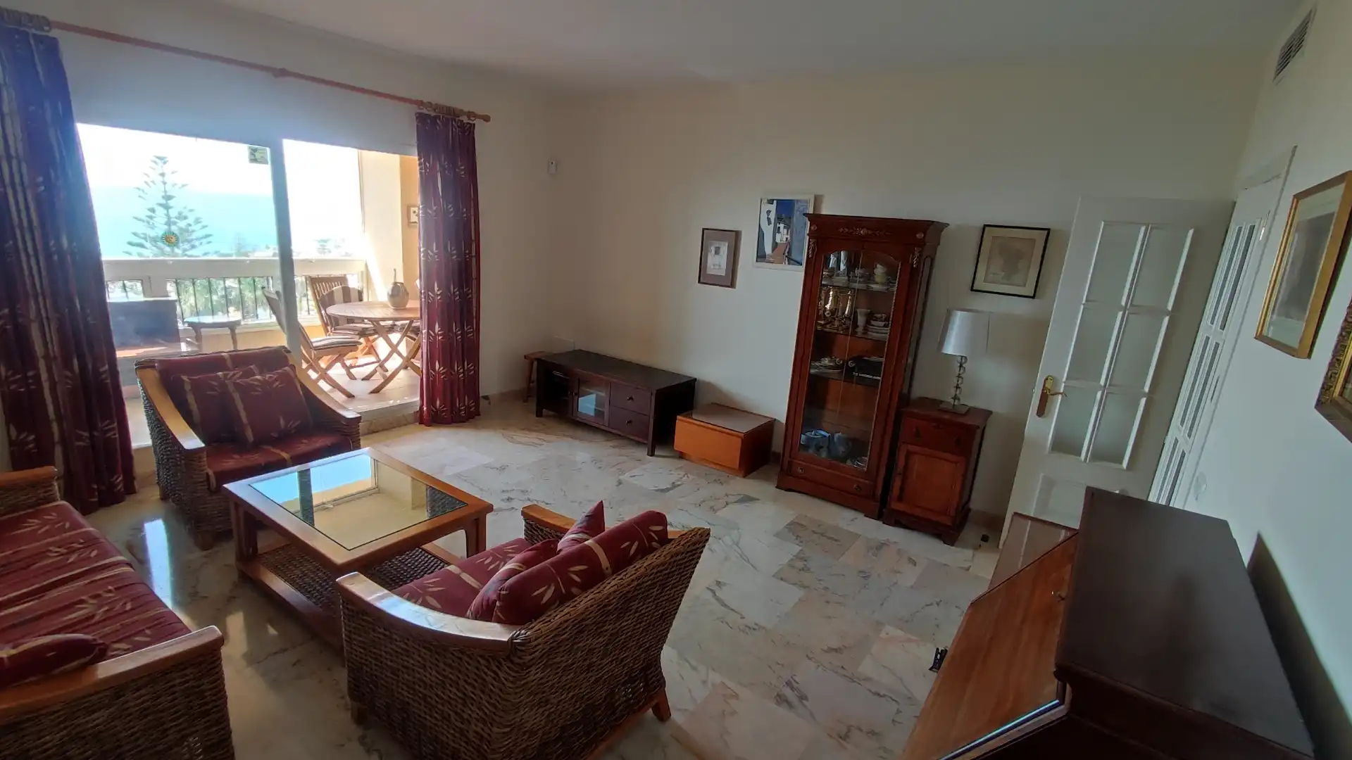Wohnzimmer von Wohnungen zum Verkauf in Mijas mit Klimaanlage, Terrasse und Balkon