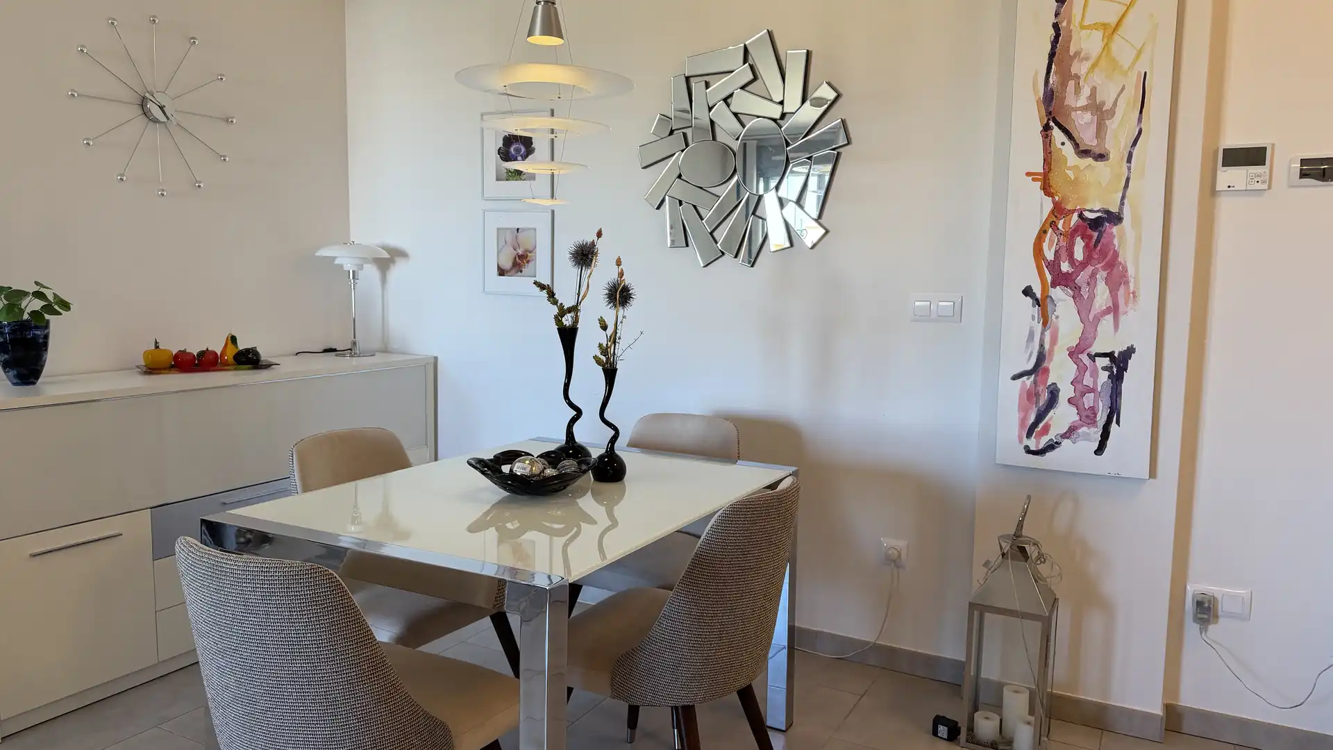 Flat for rent in Polígono E-2 el Barranco, 1b, Orihuela Costa Dining room of Flat for rent in Orihuela with Air Conditioner, Terrace and Swimming Pool