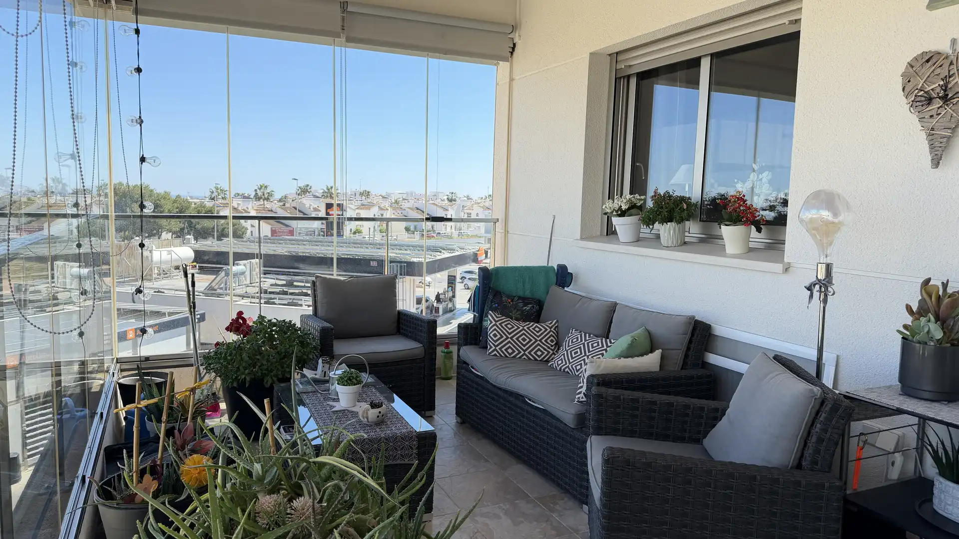 Flat for rent in Polígono E-2 el Barranco, 1b, Orihuela Costa Terrace of Flat for rent in Orihuela with Air Conditioner, Terrace and Swimming Pool