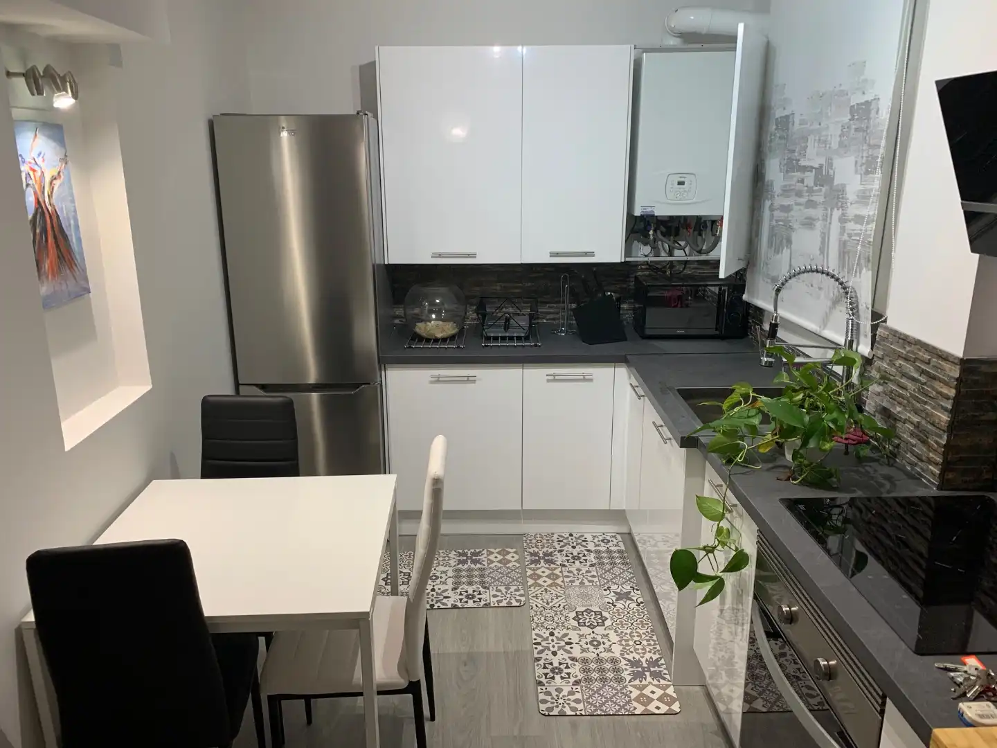 Cocina de Piso de alquiler en Santander con Calefacción, Parquet y Amueblado