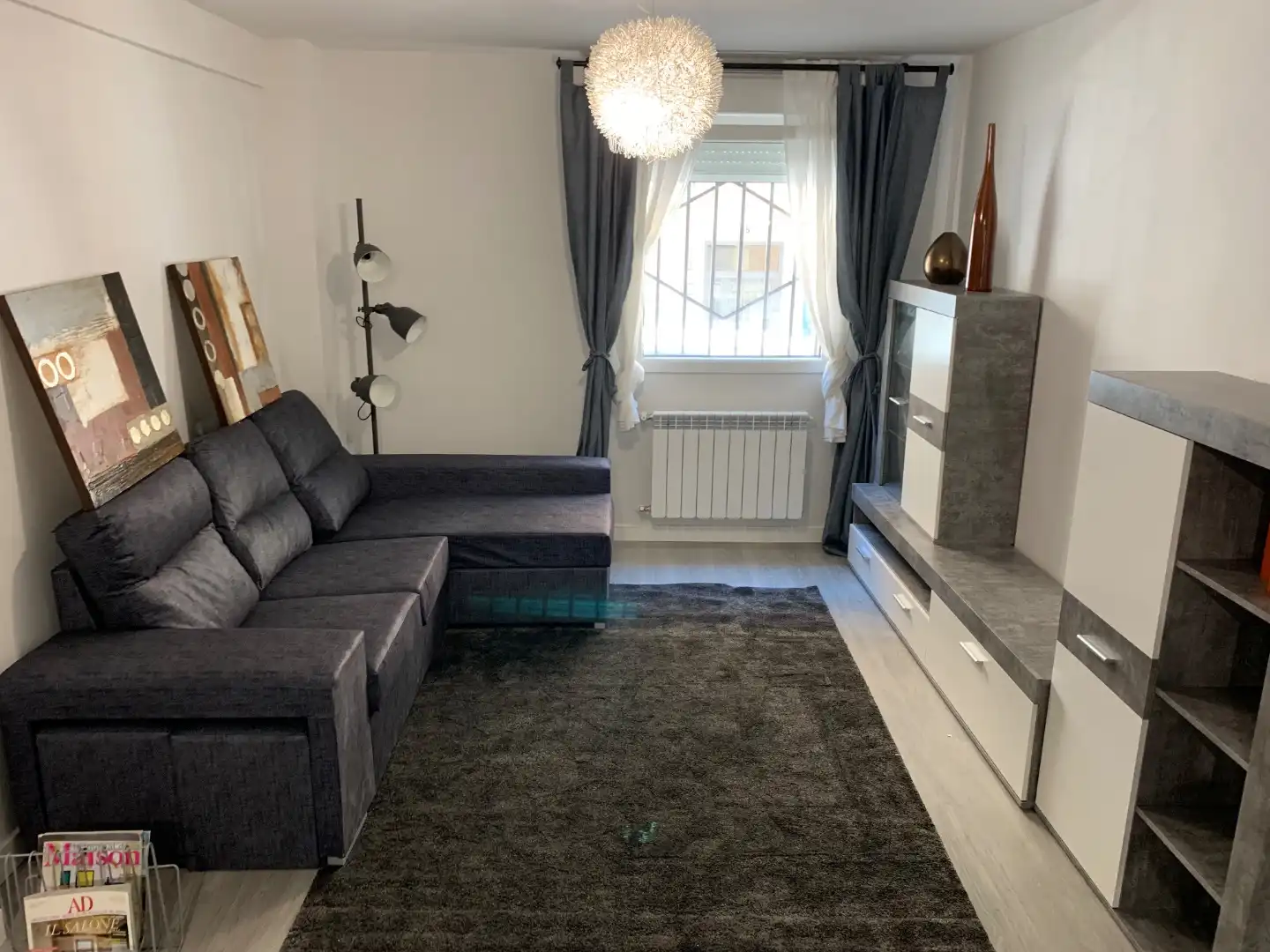 Sala de estar de Piso de alquiler en Santander con Calefacción, Parquet y Amueblado