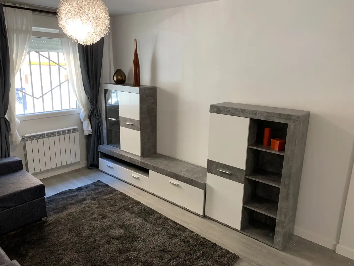 Sala de estar de Piso de alquiler en Santander con Calefacción, Parquet y Amueblado
