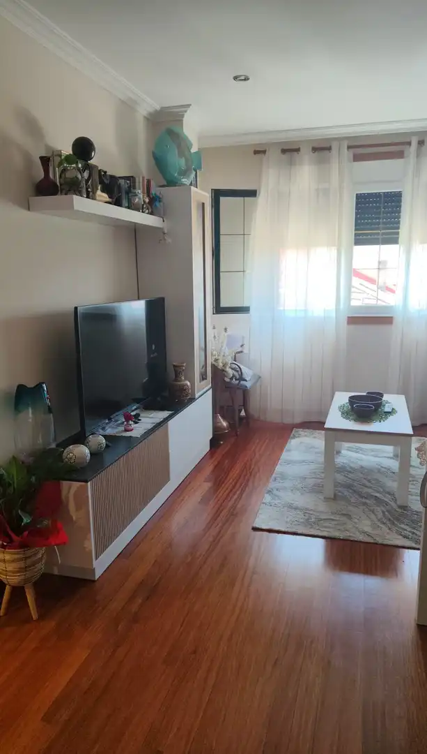 Living room of Flat for share in Vilagarcía de Arousa  with Heating, Parquet flooring and Furnished