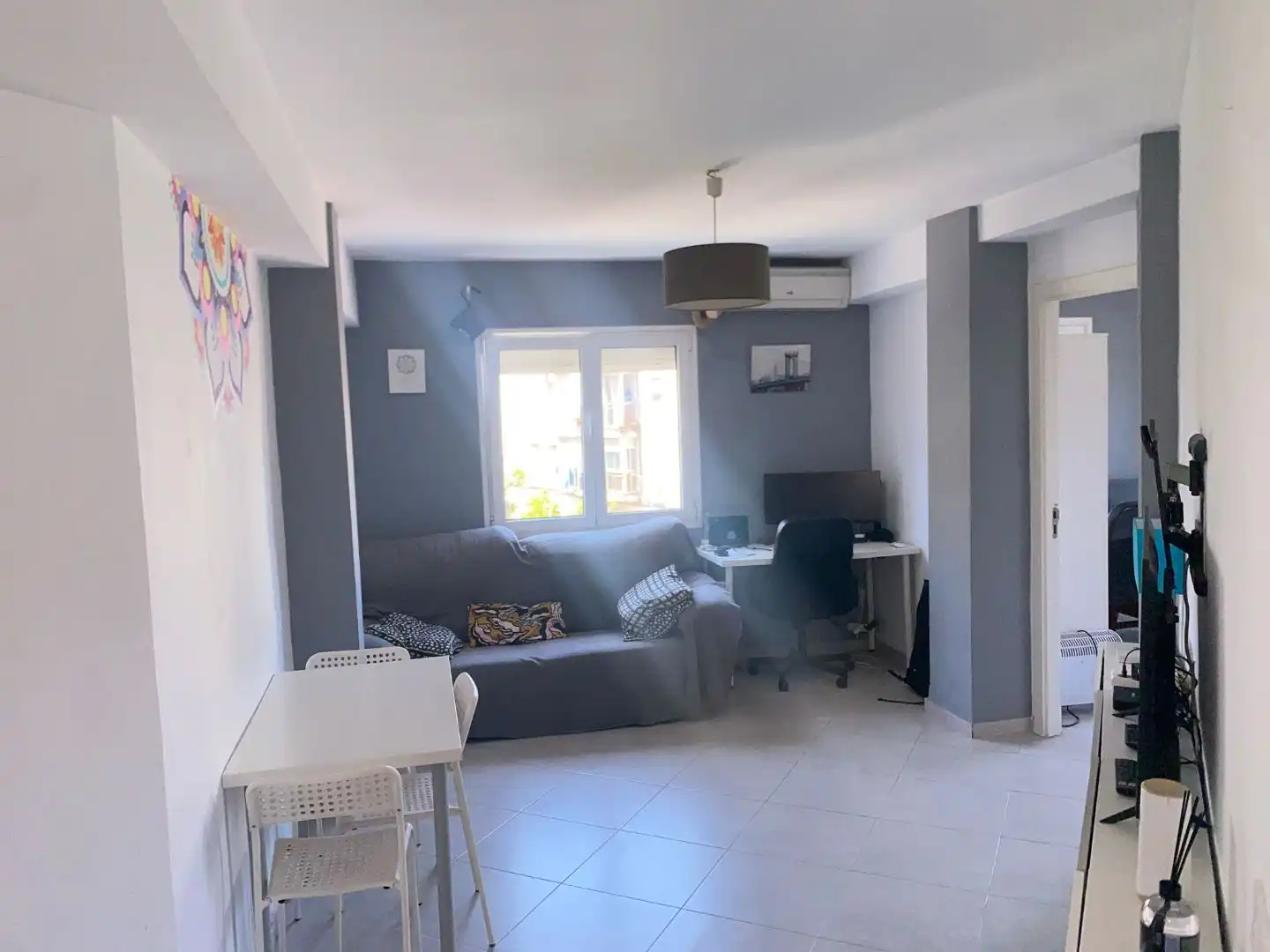 Sala d'estar de Pis en venda en Málaga Capital amb Aire condicionat i Balcó