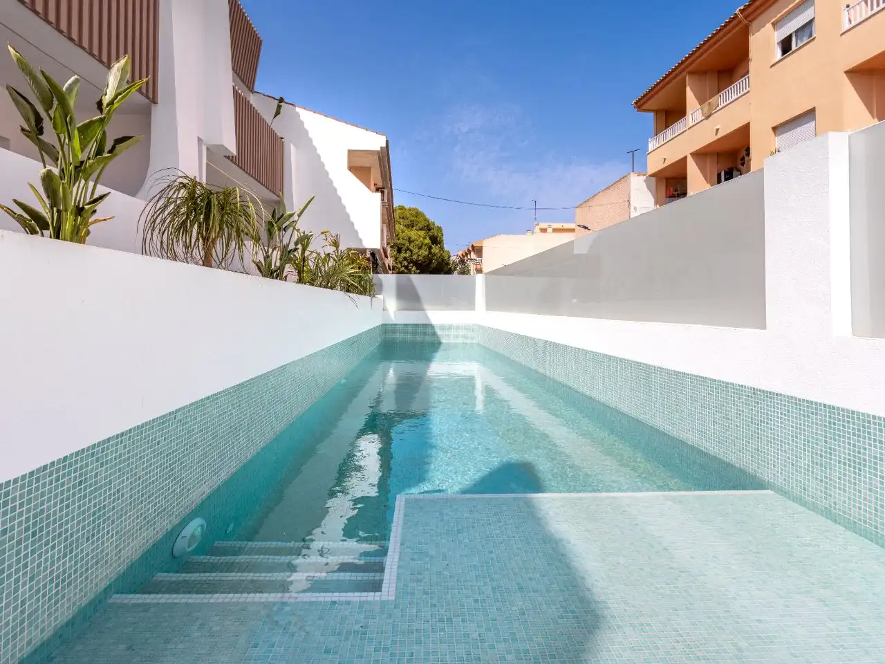 Flat for sale in Calle Lisboa, 9, Los Cuarteros Swimming pool of Flat for sale in San Pedro del Pinatar with Air Conditioner, Heating and Private garden
