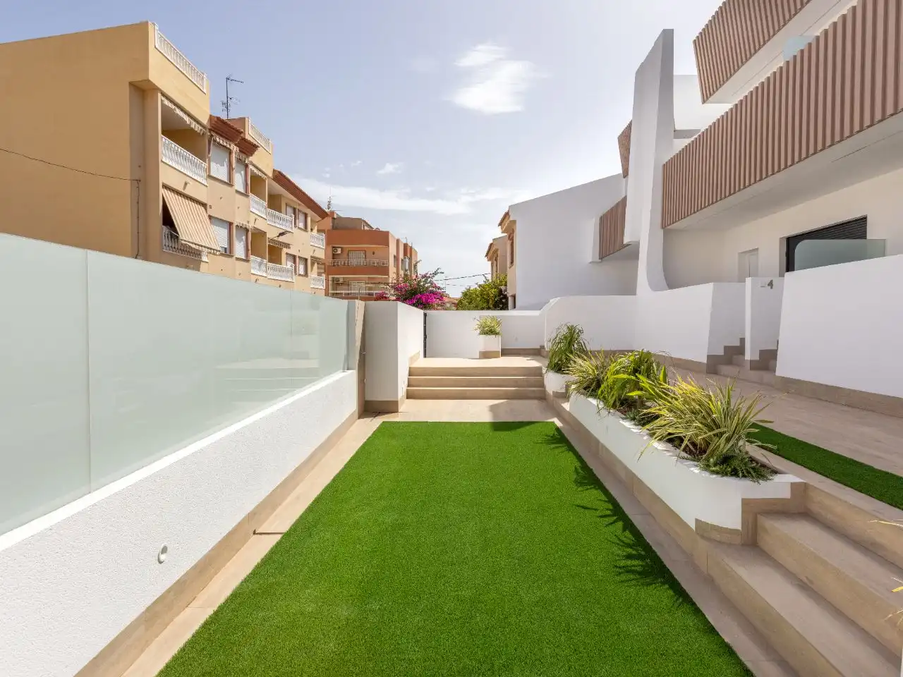 Flat for sale in Calle Lisboa, 9, Los Cuarteros Terrace of Flat for sale in San Pedro del Pinatar with Air Conditioner, Heating and Private garden