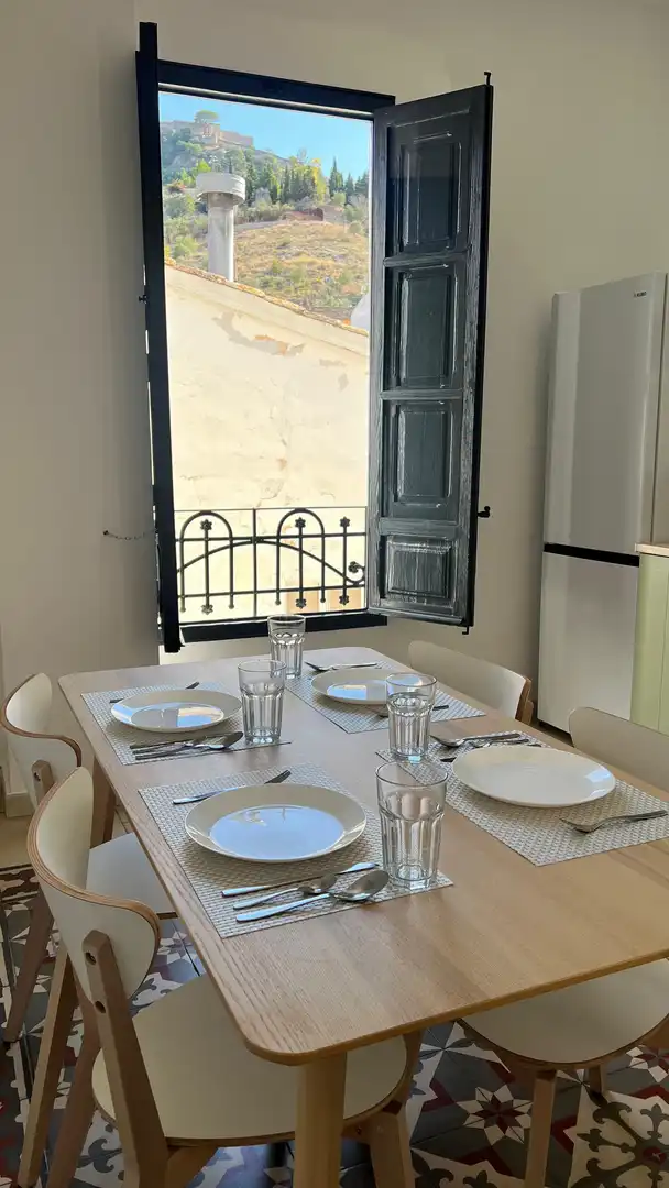 Pis de lloguer a Calle Enríquez, 4, Xàtiva Menjador de Pis de lloguer en Xàtiva amb Aire condicionat, Traster i Moblat