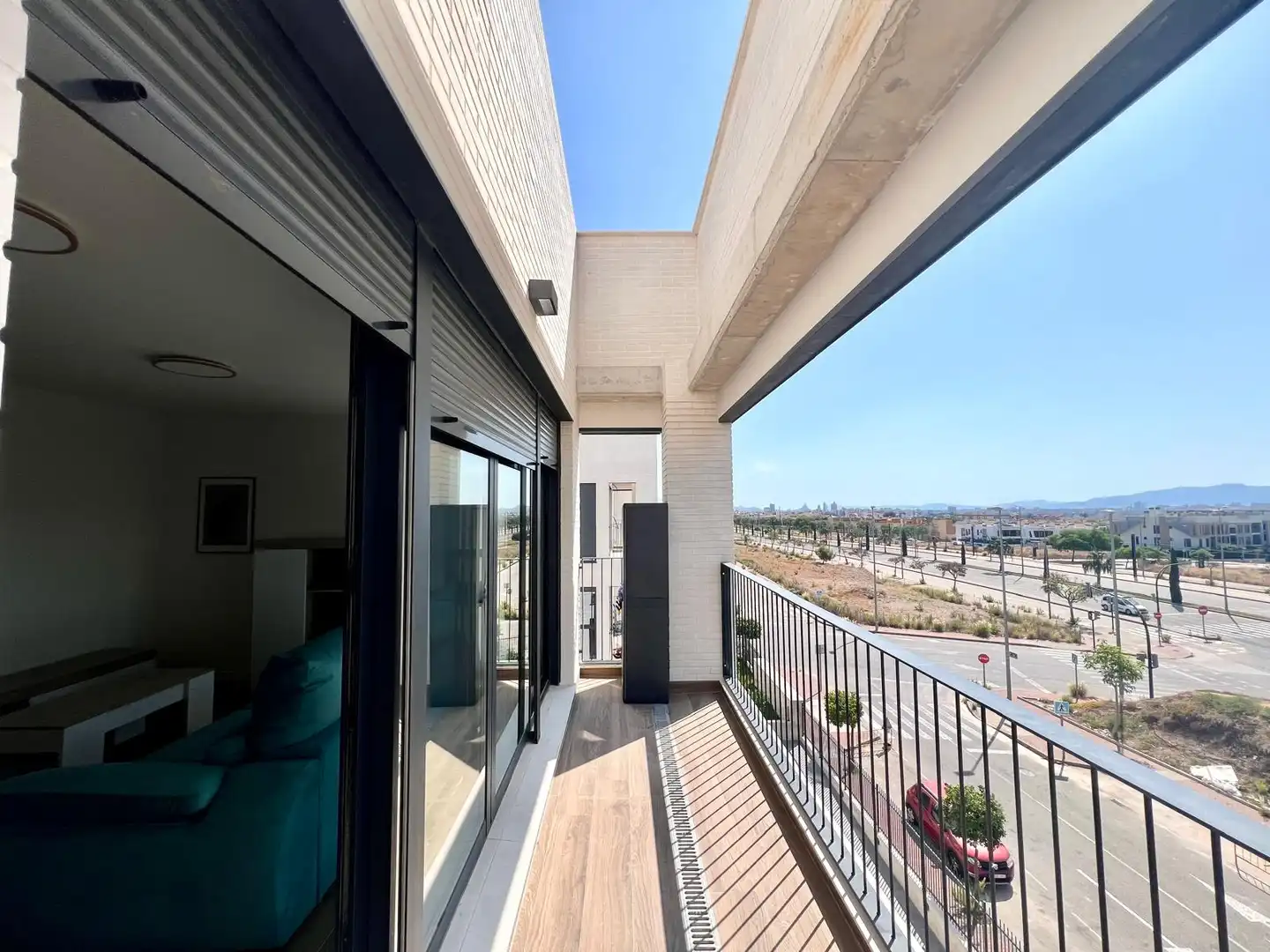 Flat for rent in Desconocido, Guadalupe Balcony of Flat for rent in Murcia with Air Conditioner, Heating and Parquet flooring