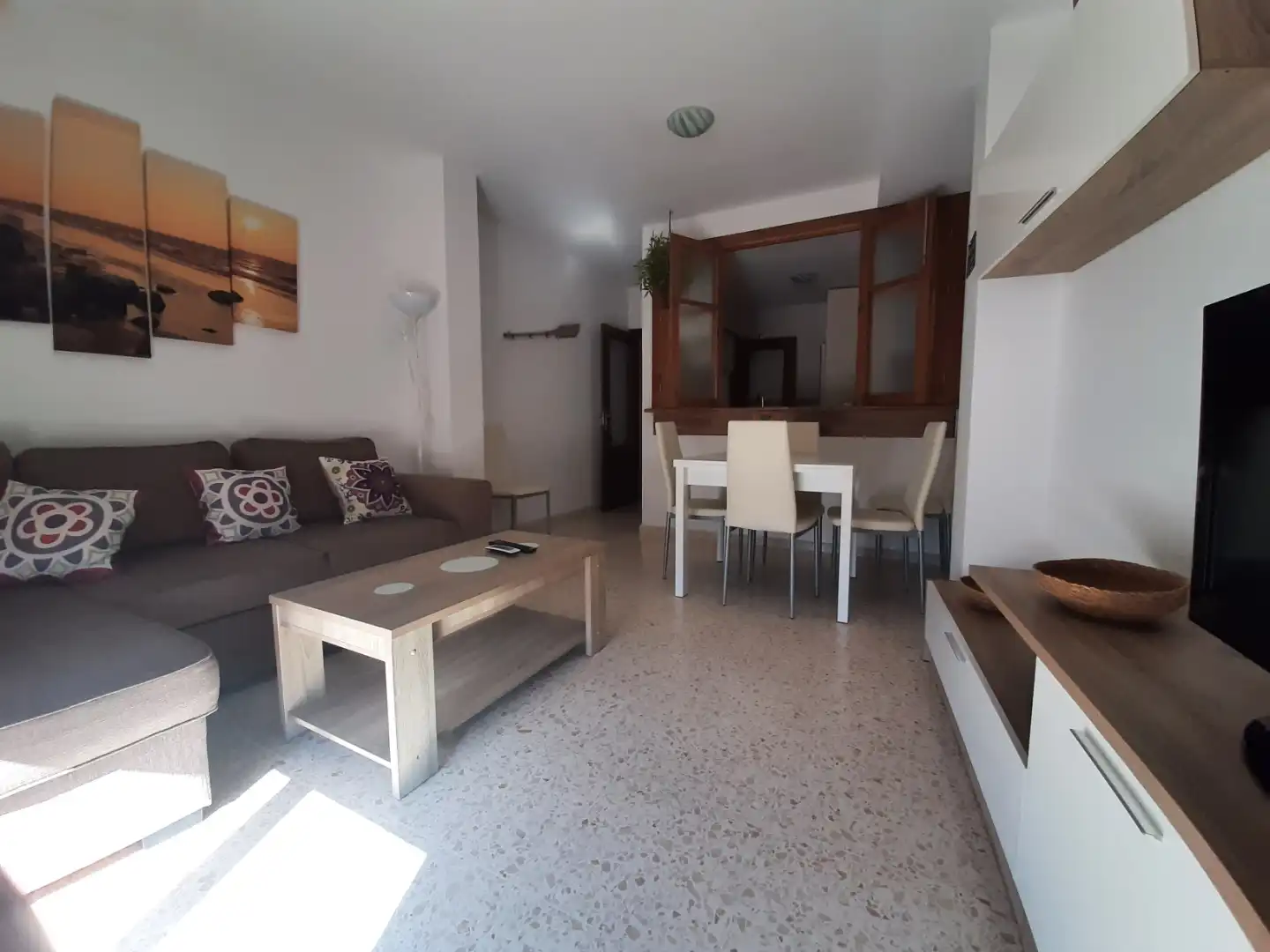 Flat for rent in Calle Bolsa, 145, El Pino - Bajo de Guía Living room of Flat for rent in Sanlúcar de Barrameda with Air Conditioner, Heating and Furnished