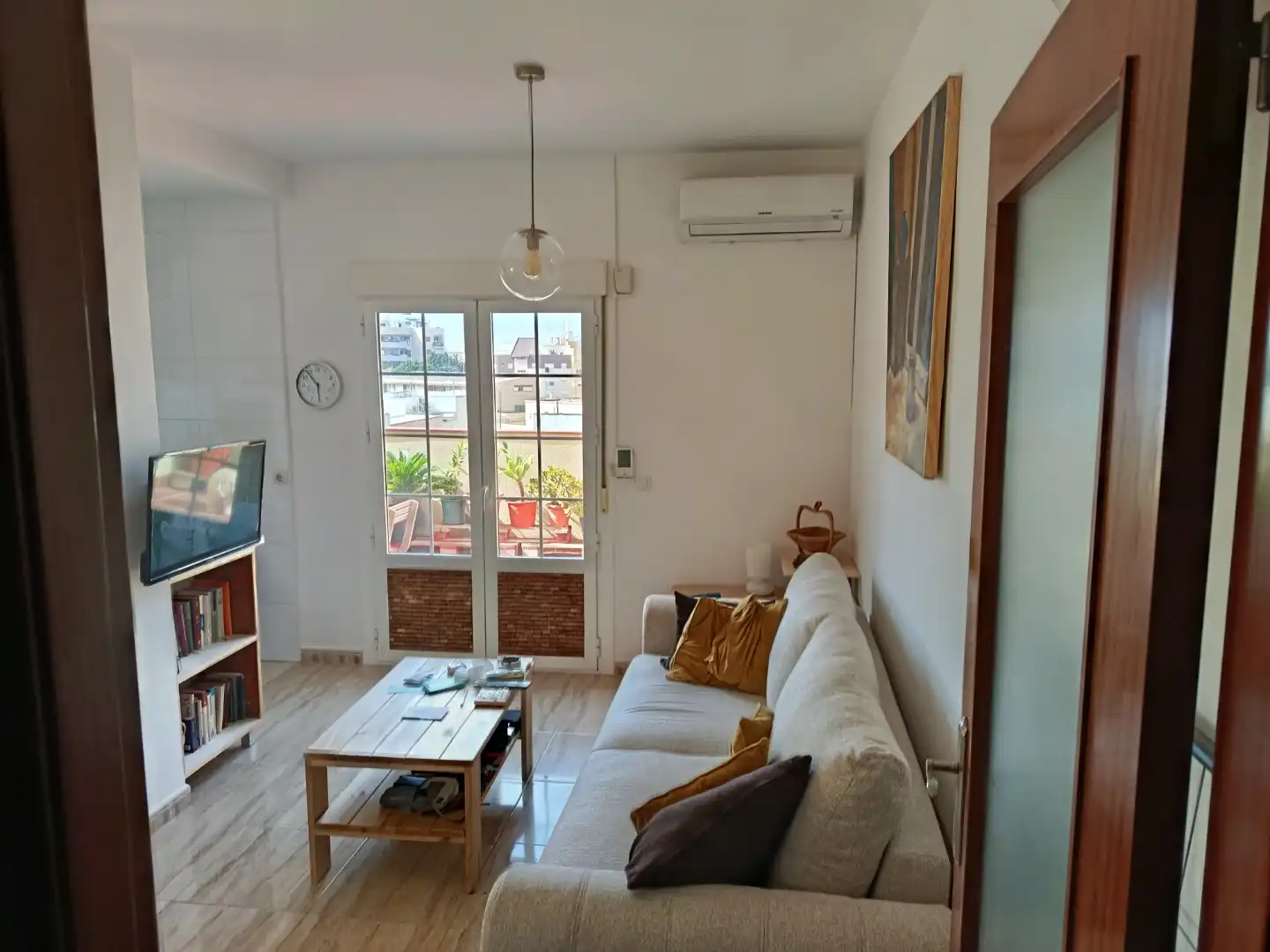 Ático en venta en Calle Murillo, 29, Roquetas Pueblo Sala de estar de Ático en venta en Roquetas de Mar con Aire acondicionado, Calefacción y Terraza