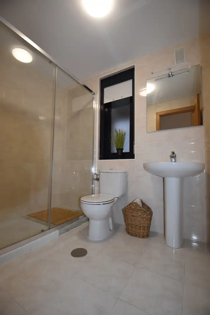 Flat for rent in Rúa Ribeira Sacra, 19, Mesoiro Bathroom of Flat for rent in A Coruña Capital with Heating, Parquet flooring and Storage room
