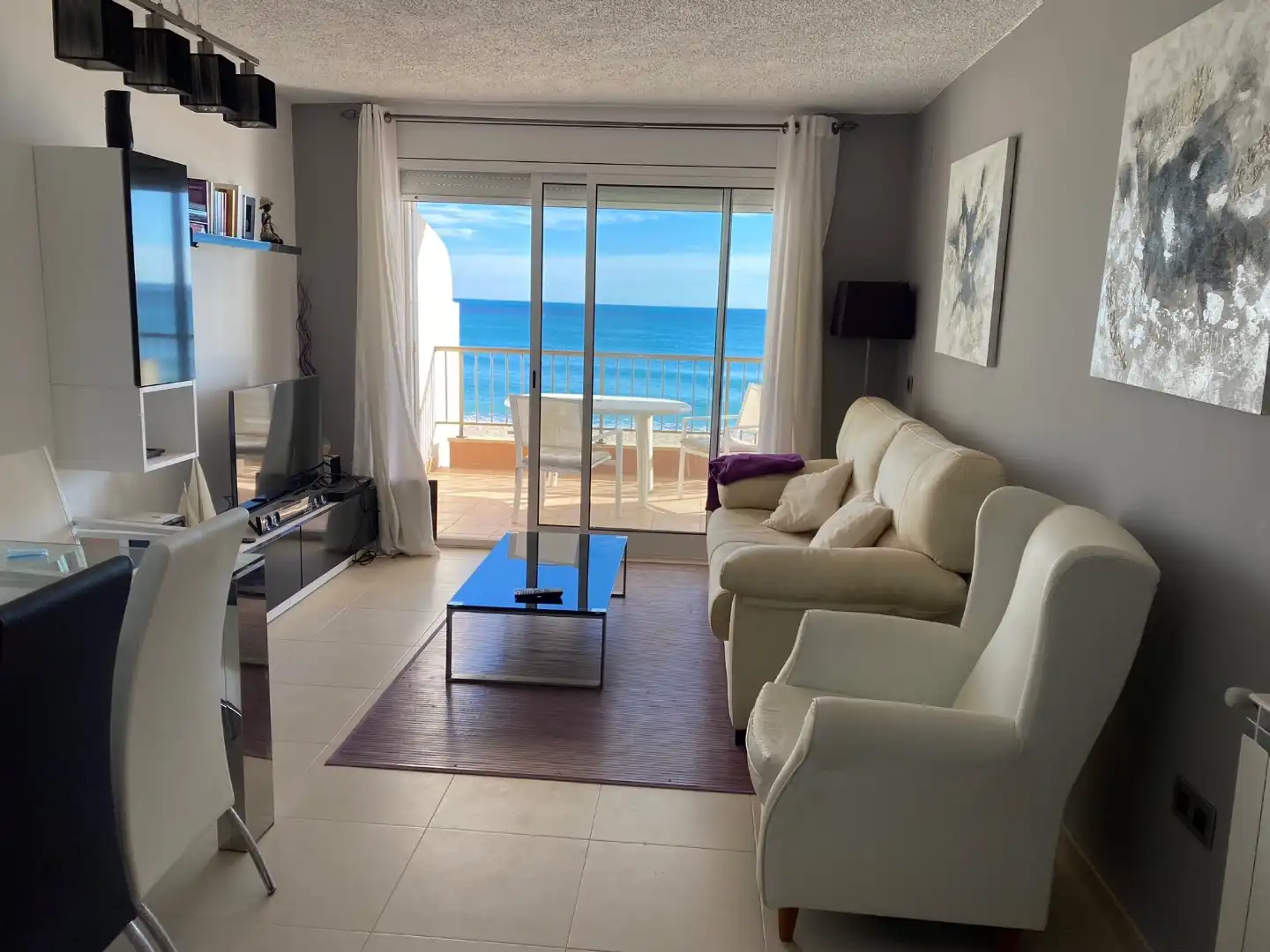 Flat for sale in Passeig Maritim, 33, Passeig Marítim Living room of Flat for sale in Mont-roig del Camp with Terrace, Swimming Pool and Balcony
