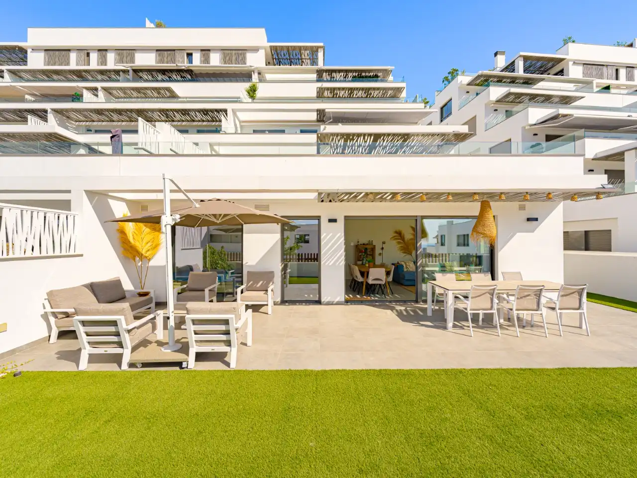 Terrasse von Wohnung zum Verkauf in Finestrat mit Klimaanlage, Terrasse und Schwimmbad