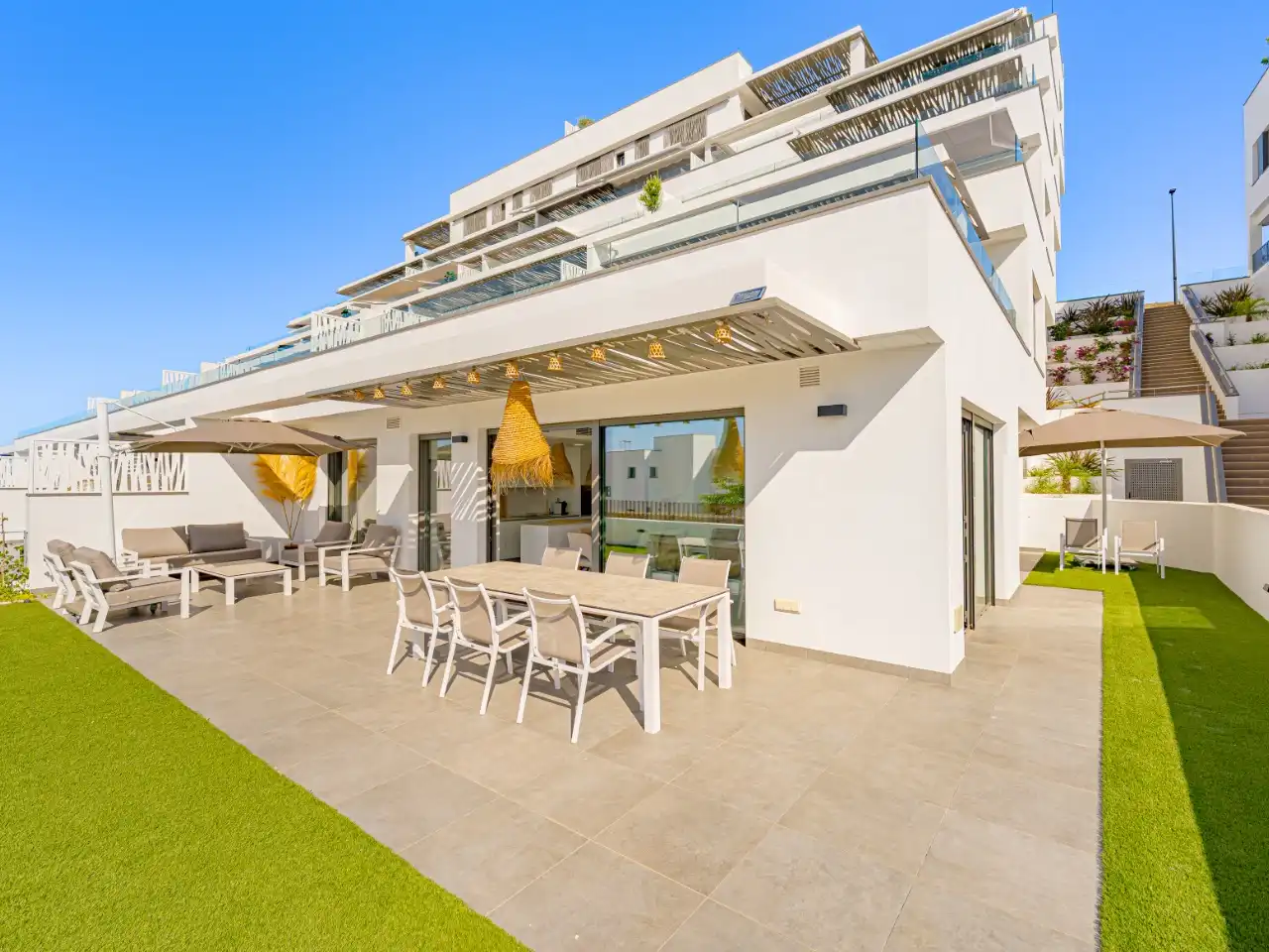 Terrasse von Wohnung zum Verkauf in Finestrat mit Klimaanlage, Terrasse und Schwimmbad
