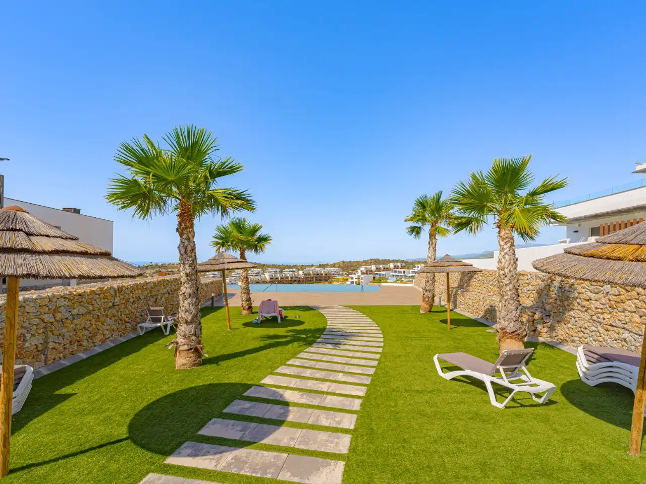Terrasse von Wohnung zum Verkauf in Finestrat mit Klimaanlage, Terrasse und Schwimmbad