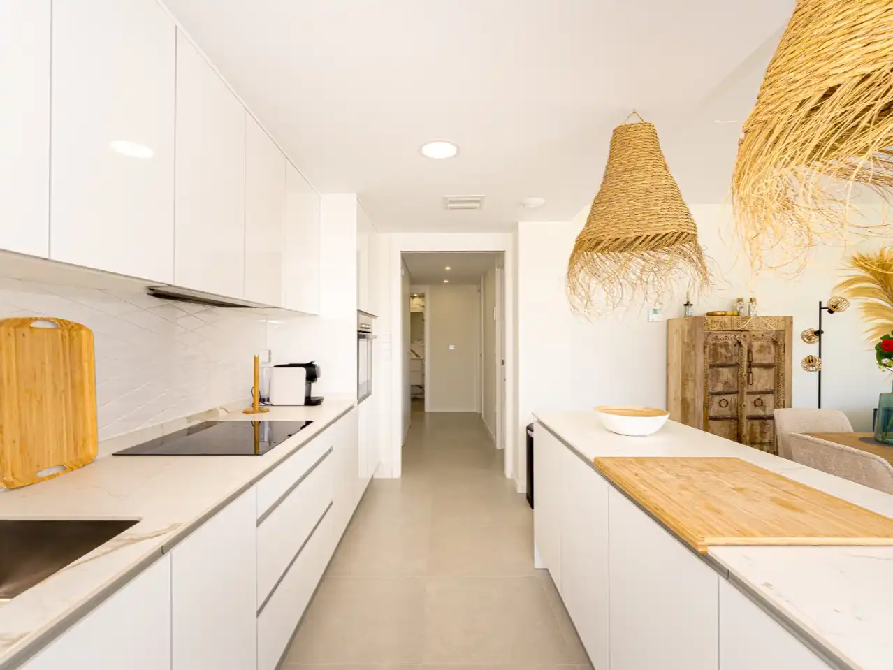 Küche von Wohnung zum Verkauf in Finestrat mit Klimaanlage, Terrasse und Schwimmbad