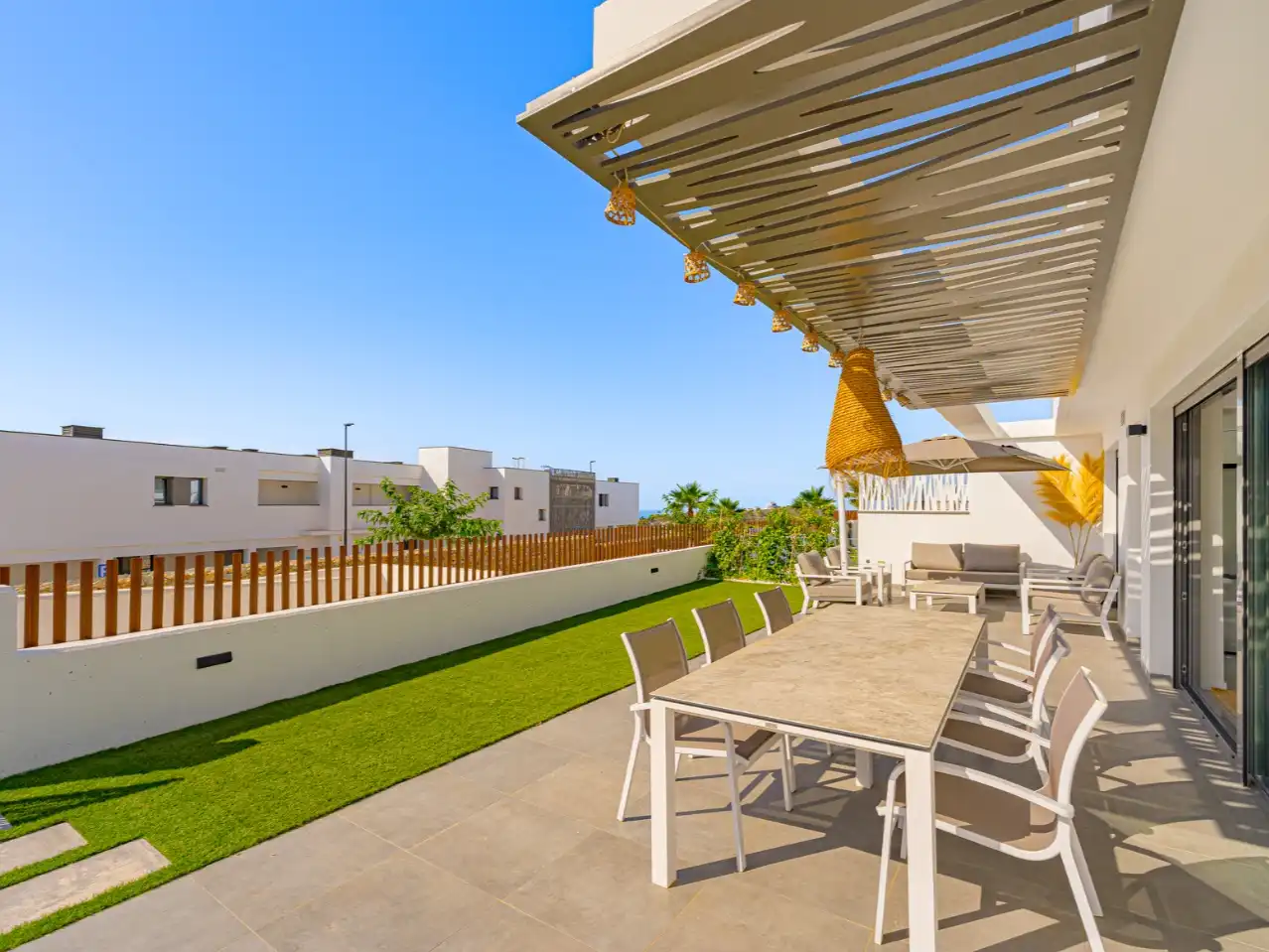 Terrasse von Wohnung zum Verkauf in Finestrat mit Klimaanlage, Terrasse und Schwimmbad