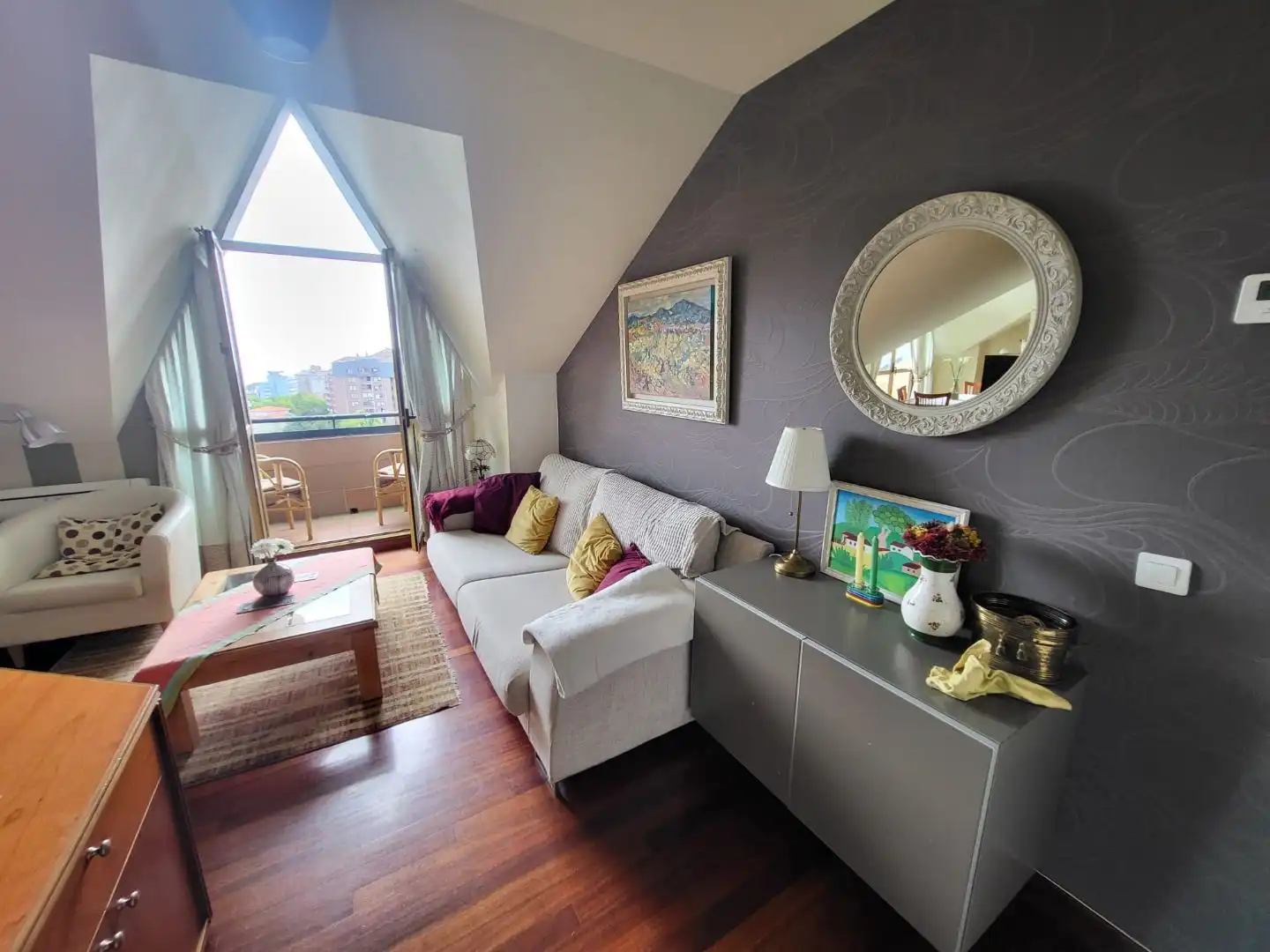 Living room of Flat for sale in Santander  with Air Conditioner, Terrace and Balcony