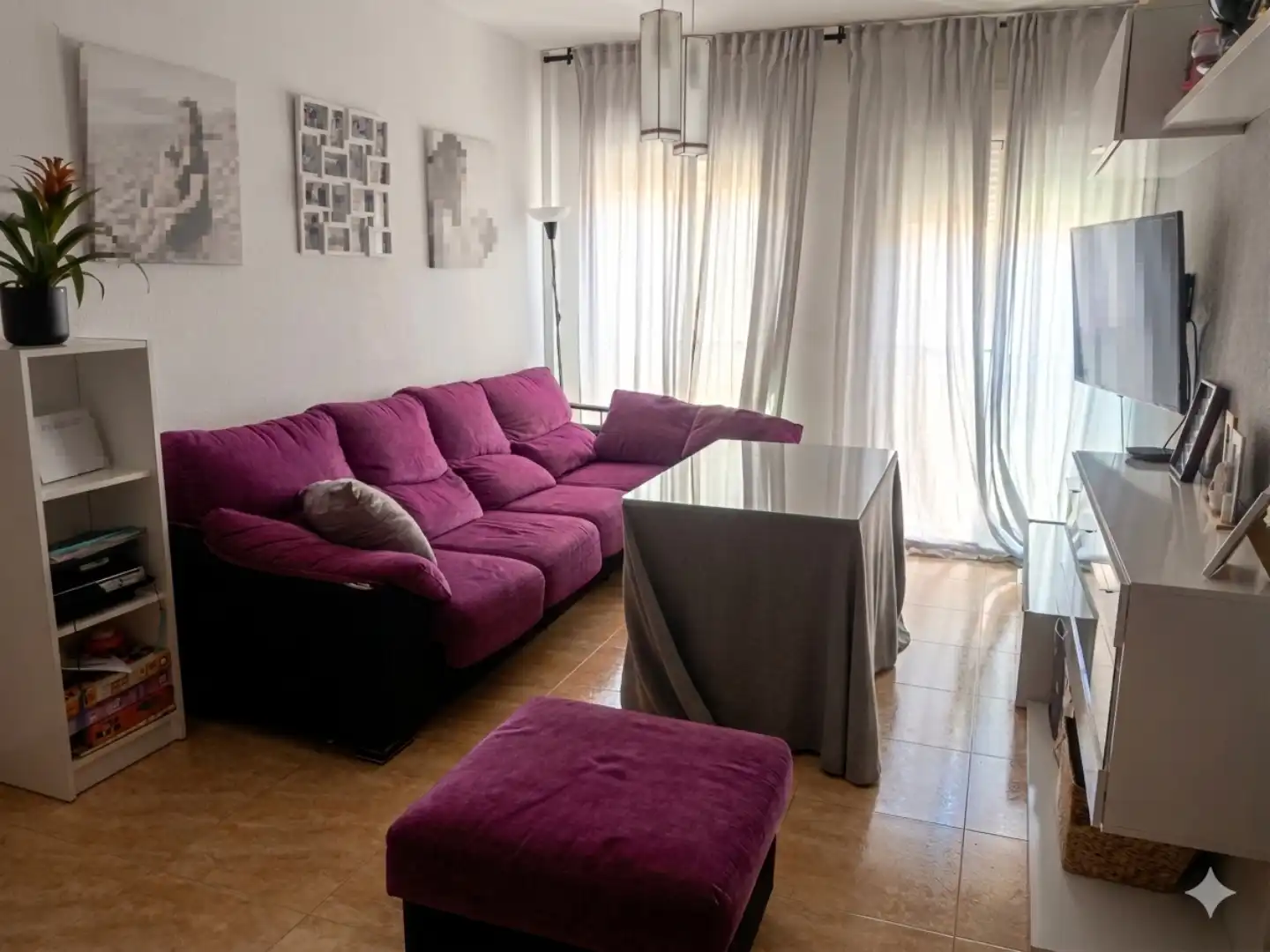 Wohnung zum Verkauf in Calle Huerta Rosalia, 43, Alhama de Almería Wohnzimmer von Wohnung zum Verkauf in Alhama de Almería mit Klimaanlage, Privatgarten und Möbliert
