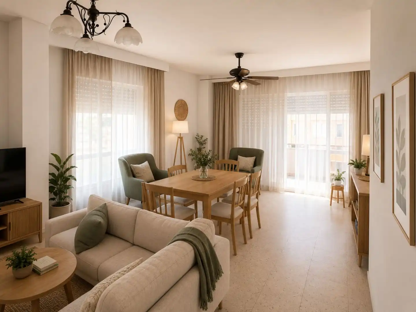 Flat for sale in Calle el Guerra, 1, La Cruz Living room of Flat for sale in Granada Capital with Balcony