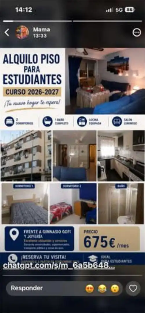 Flat for rent in Ollerías - San Cayetano Exterior view of Flat for rent in Córdoba