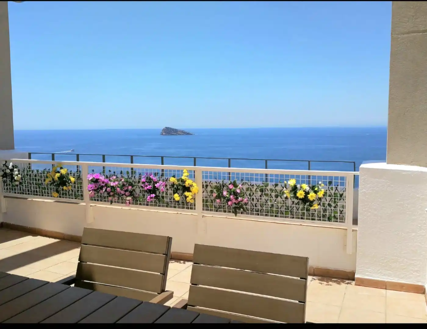 Terraza de Piso de alquiler en Benidorm con Aire acondicionado, Terraza y Piscina