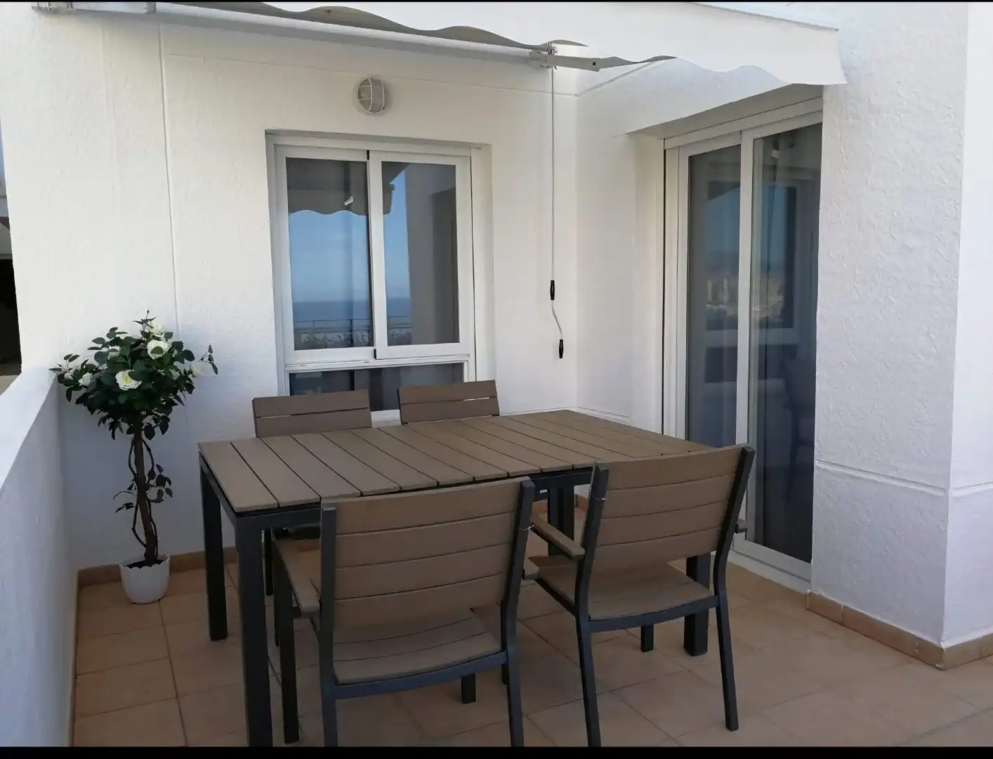 Terraza de Piso de alquiler en Benidorm con Aire acondicionado, Terraza y Piscina
