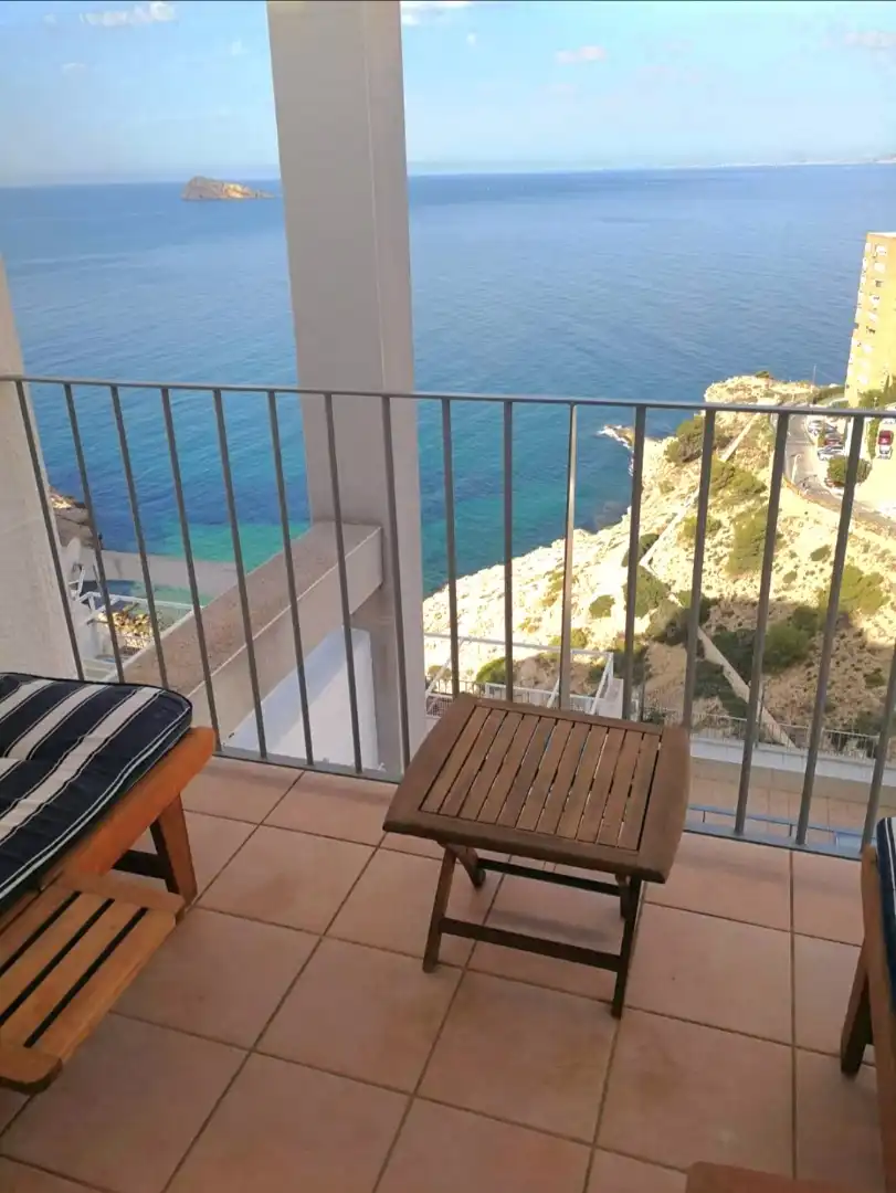Terraza de Piso de alquiler en Benidorm con Aire acondicionado, Terraza y Piscina