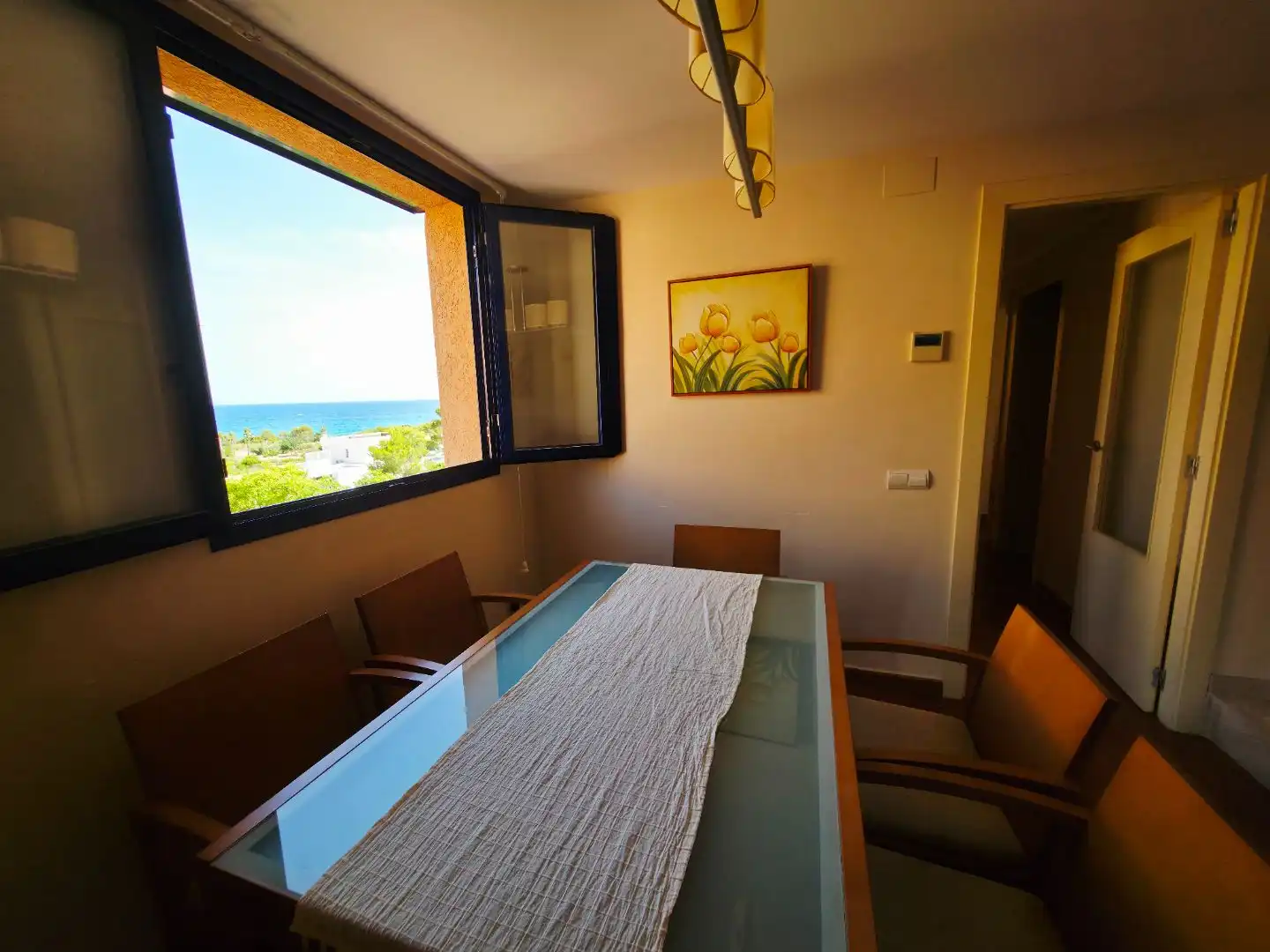 Esszimmer von Maisonette zum Verkauf in L'Ametlla de Mar  mit Klimaanlage, Heizung und Terrasse
