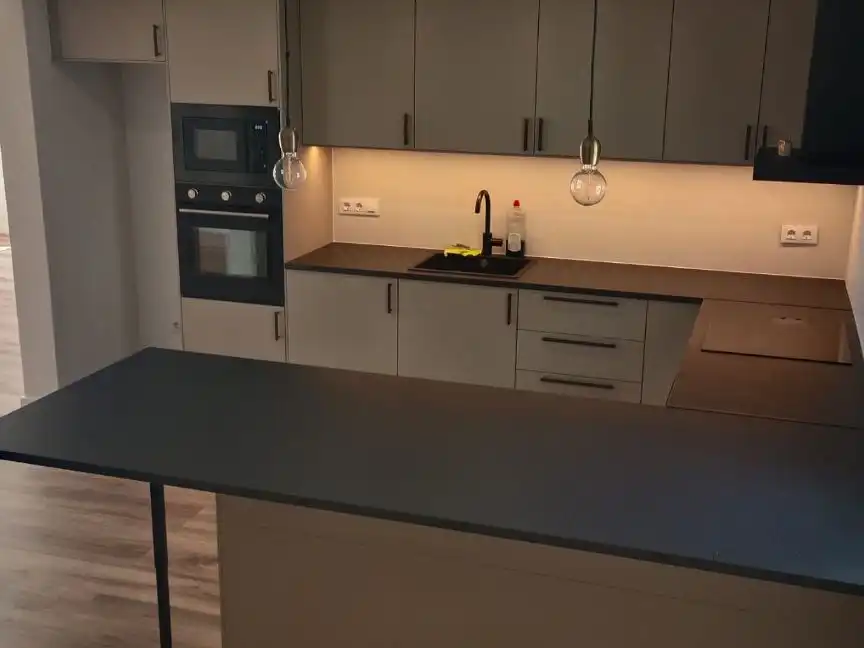 Küche von Wohnung zur Miete in Búger mit Parkett, Terrasse und Ofen