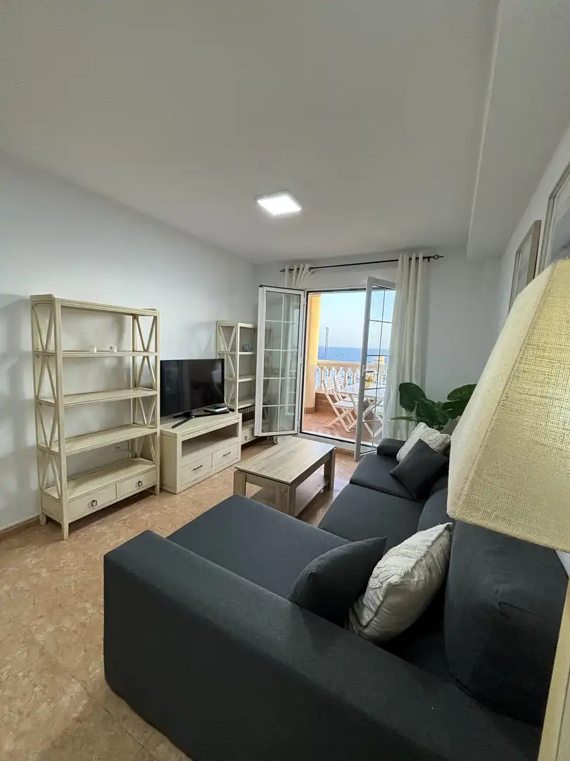 Flat for sale in Carretera de Almería, 693, El Puerto Living room of Flat for sale in Roquetas de Mar with Air Conditioner, Heating and Private garden
