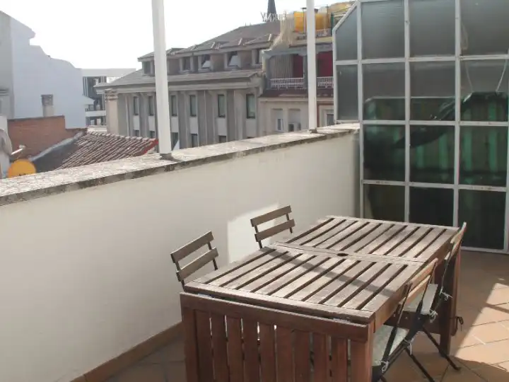 Terrasse von Dachboden zur Miete in Madrid mit Klimaanlage, Heizung und Parkett