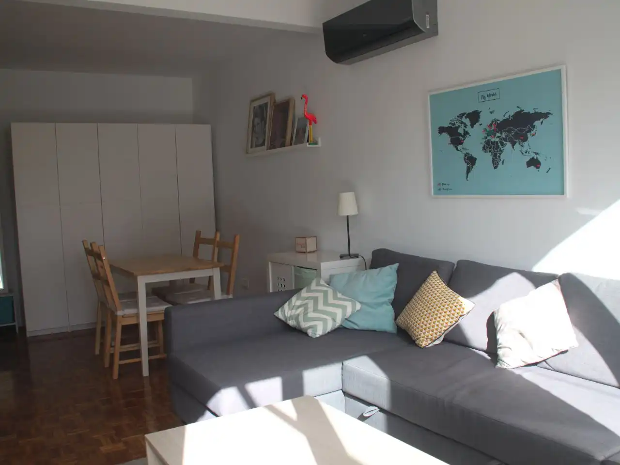 Wohnzimmer von Dachboden zur Miete in Madrid mit Klimaanlage, Heizung und Parkett
