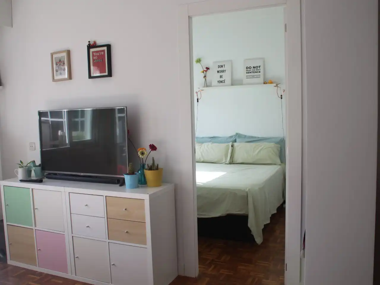 Schlafzimmer von Dachboden zur Miete in Madrid mit Klimaanlage, Heizung und Parkett