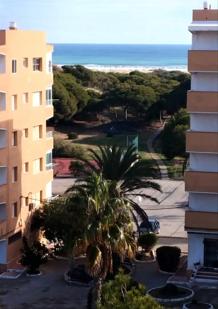 Wohnung zum Verkauf in Urbanización Pinomar, 133, El Moncayo - El Pòrtic Außenansicht von Wohnung zum Verkauf in Guardamar del Segura mit Klimaanlage und Schwimmbad