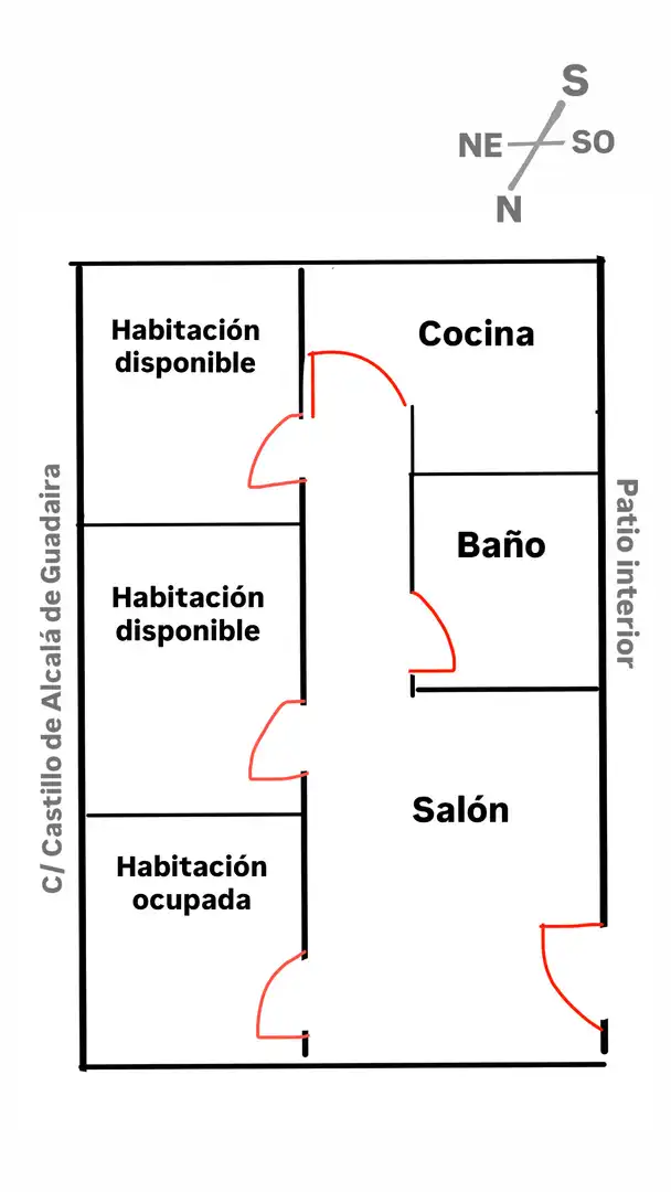 Room in Calle Castillo de Alcala de Guadaira, 6, Bami - La Estrella